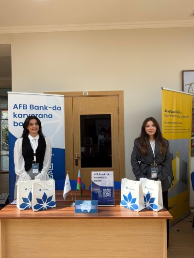AFB Bank Bakı Ali Neft Məktəbində keçirilən “Bankların Karyera Sərgisi 2026” tədbirində